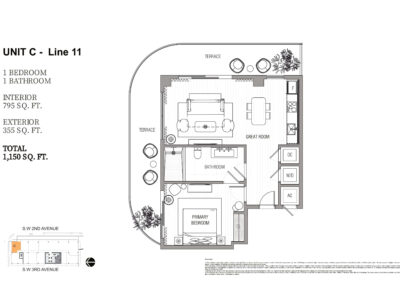 Natiivo Fort Lauderdale Floor Plan, Unit C-Lines 11