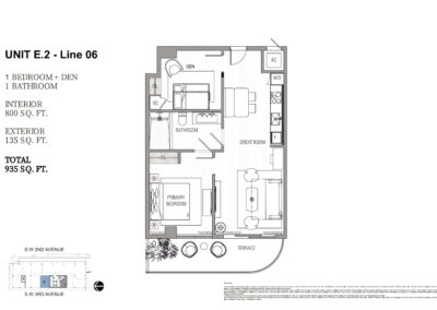 Natiivo Fort Lauderdale Floor Plan, Unit E.2-Lines 06